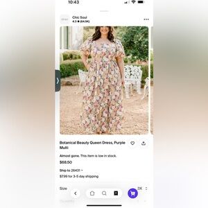 Botanical Beauty Queen Dress